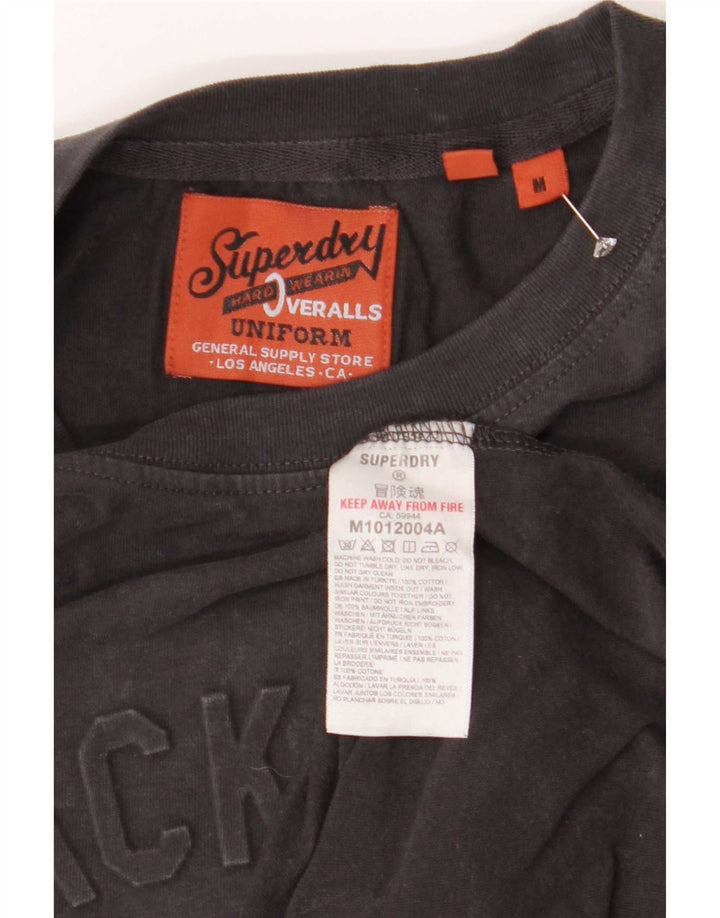 Tricou grafic pentru bărbați Superdry Top din bumbac gri mediu