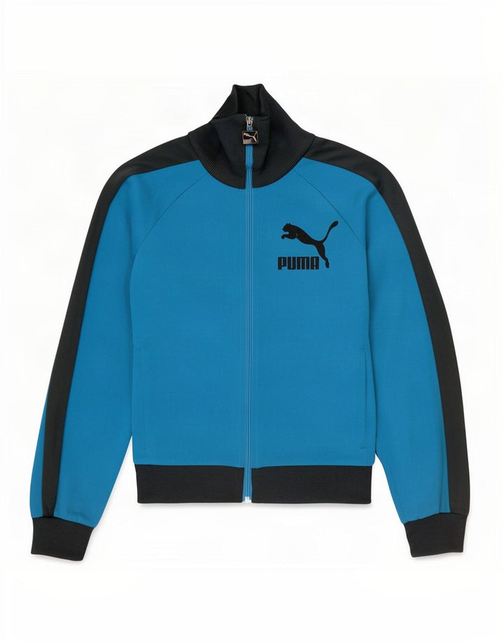 Jachetă de top pentru trening Puma pentru bărbați, albastru, poliester color bloc