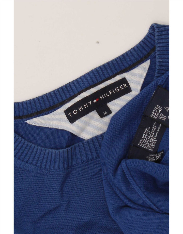 Pulover Tommy Hilfiger pentru bărbați, cu croială normală, cu gât crew, bumbac albastru mediu