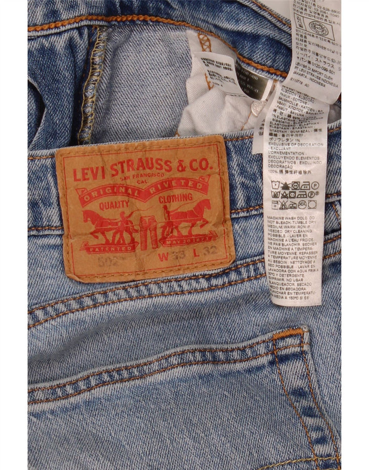 Blugi drepti pentru bărbați Levi's 502 W33 L32 Bumbac albastru