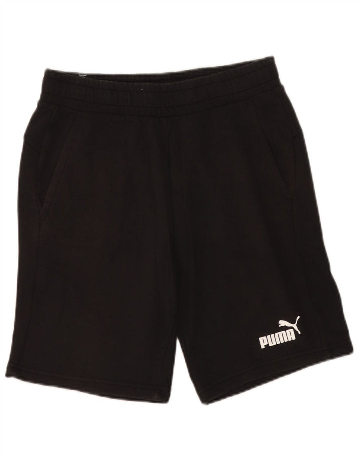 Pantaloni scurți sport Puma pentru bărbați, bumbac mediu negru