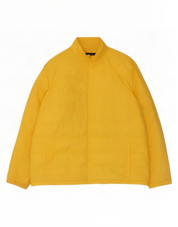 Jachetă căptușită pentru bărbați Lands End IT 50/52 2XL Nailon galben