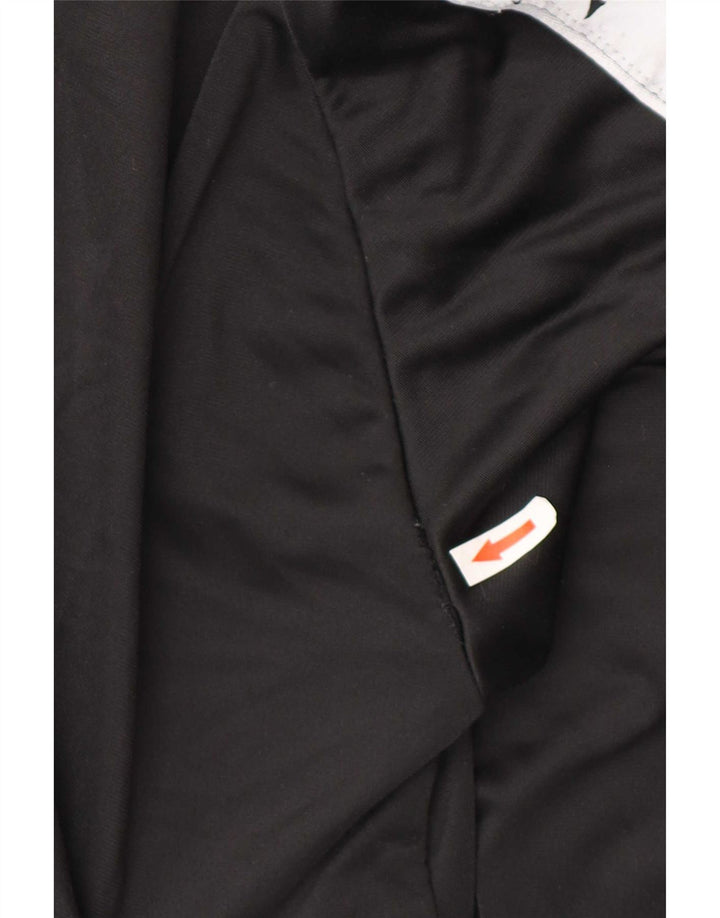 Jachetă de top pentru trening cu grafică Kappa pentru femei UK 10 Small Black Colorblock
