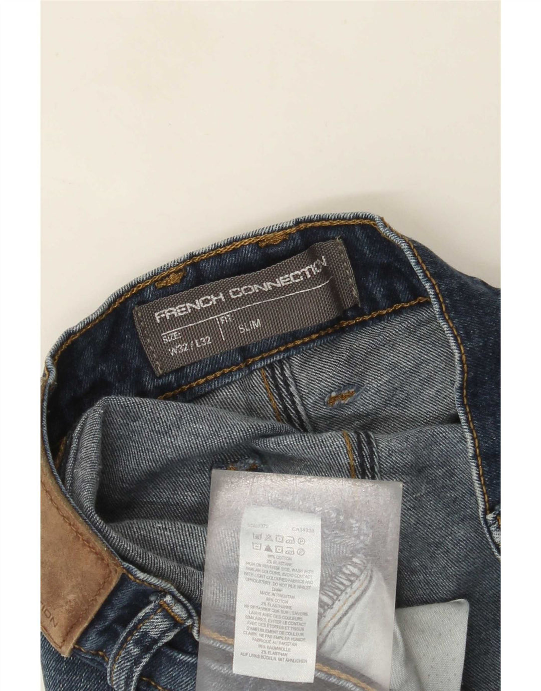 Blugi slim pentru bărbați French Connection W32 L32 Bumbac albastru