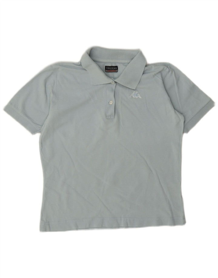 Tricou polo Kappa pentru femei UK 12, bumbac albastru mediu