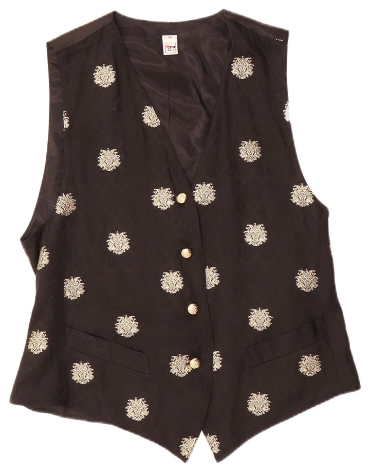 Vestă pentru femei TRU EU 40 Medium Black Floral Acetat