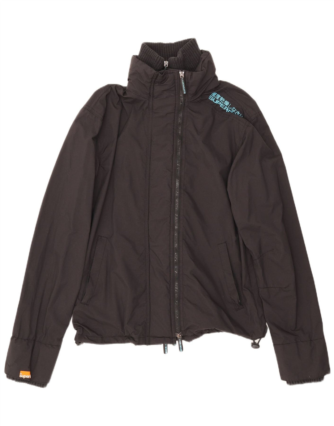 Jachetă de ploaie Superdry pentru bărbați UK 40, mare, negru, nailon