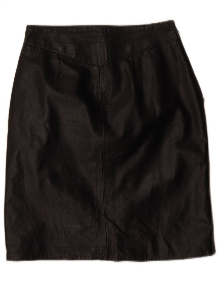 Fusta din piele vintage pentru femei W24 XS negru