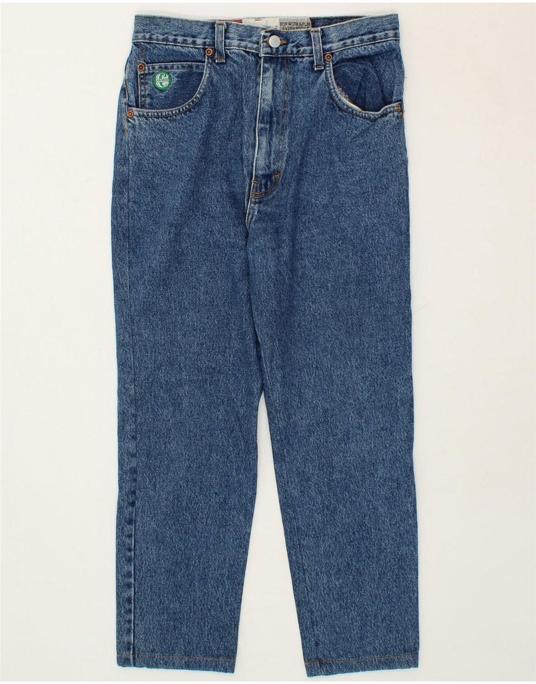 VINTAGE Womens Cropped Jeans W32 L24  Blue Cotton Vintage Vintage and Second-Hand Vintage from Messina Hembry 