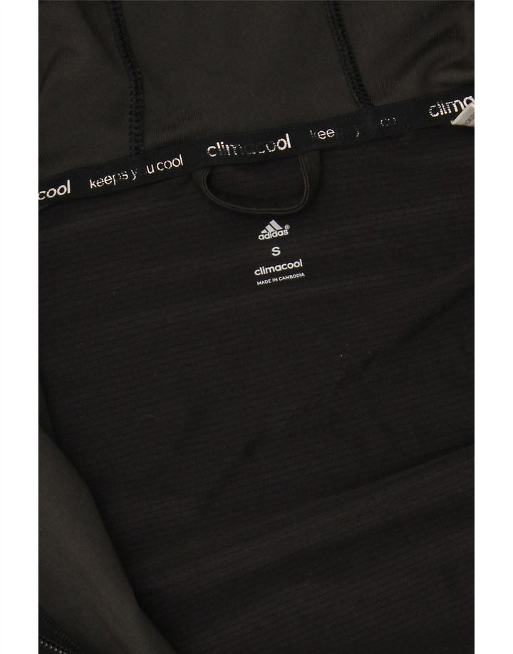 ADIDAS Womens Climacool Zip Hoodie Sweater UK 10 Small Black Polyester