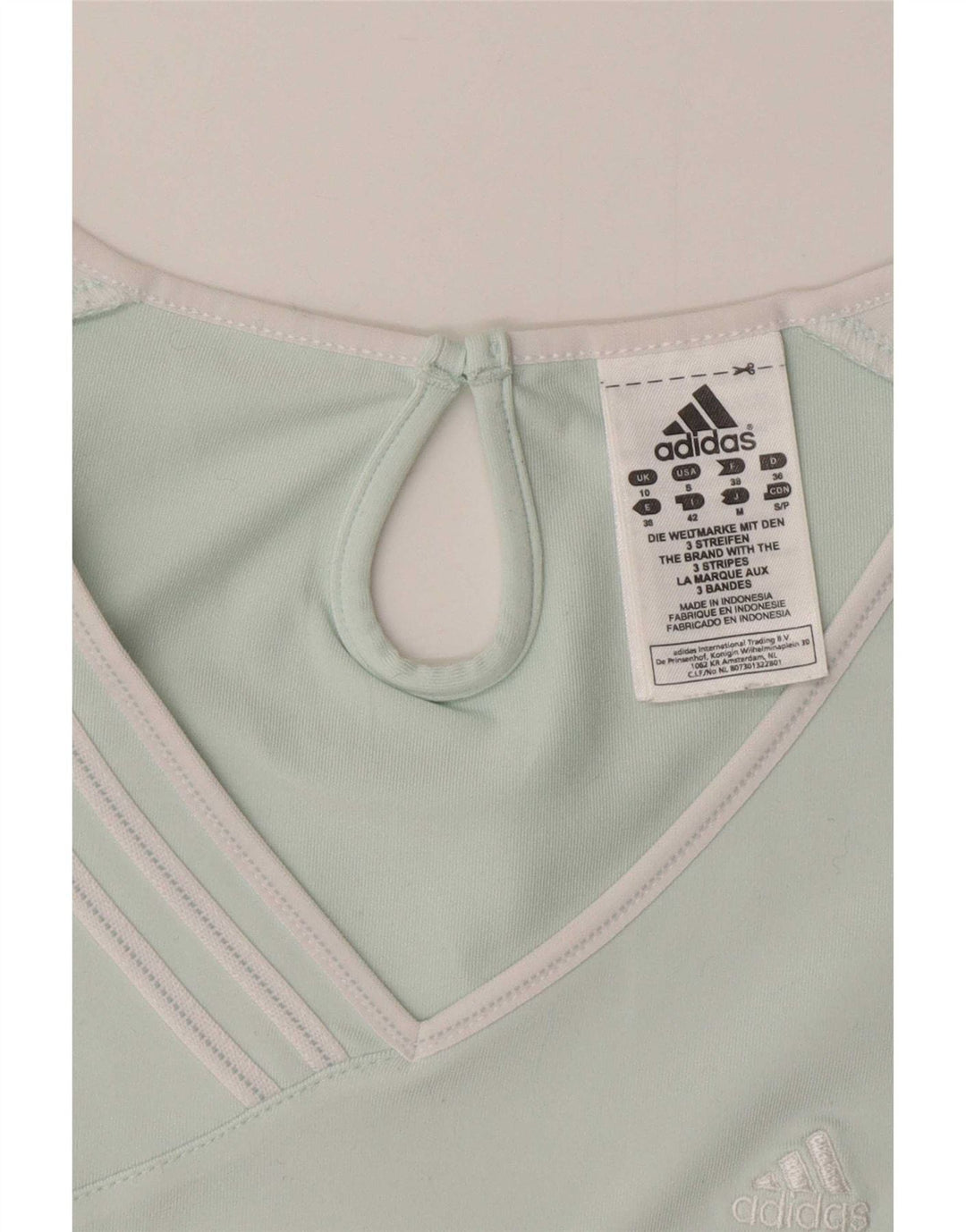 Tricou Adidas Climalite pentru femei Top UK 10 Small Turcoaz Poliester