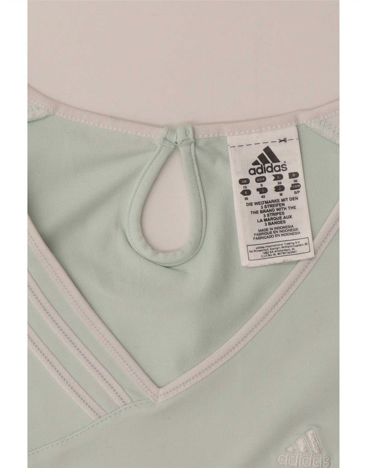 Tricou Adidas Climalite pentru femei Top UK 10 Small Turcoaz Poliester
