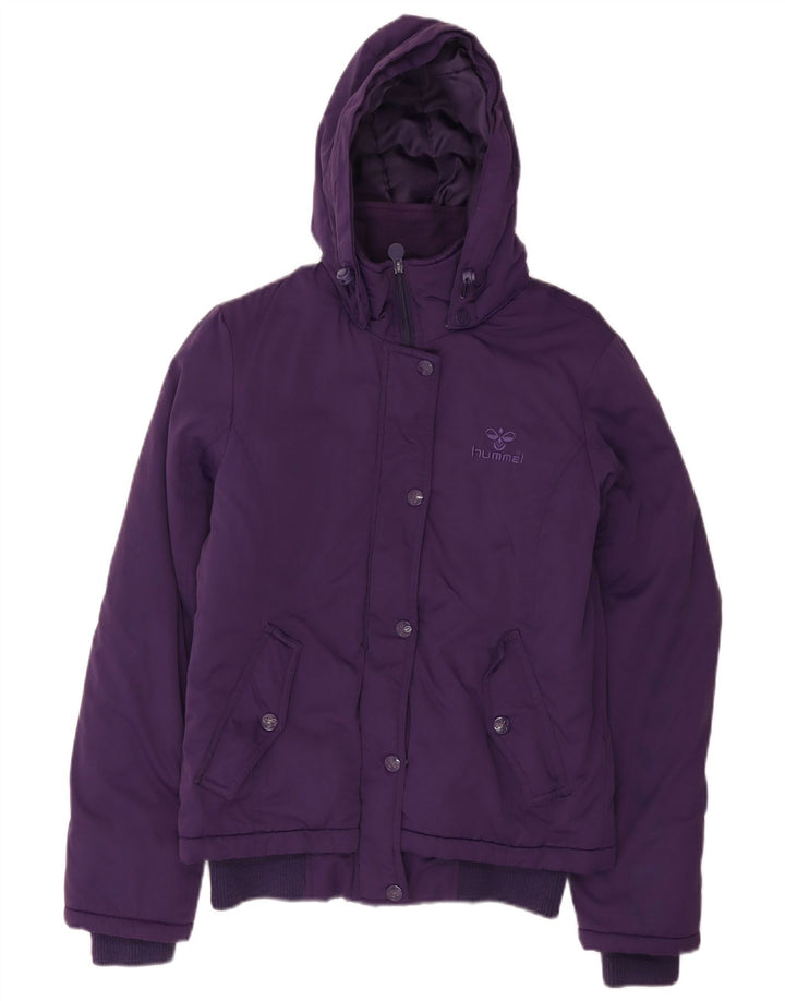 Jachetă căptușită cu glugă pentru femei Hummel UK 14 Nailon violet mediu
