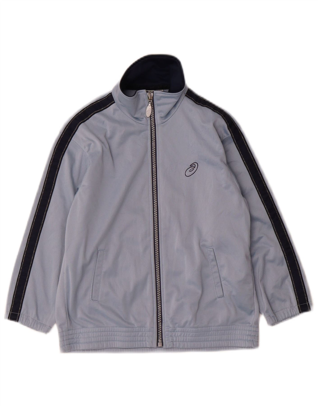 Jachetă pentru trening ASICS pentru băieți 5-6 ani, albastru, color block