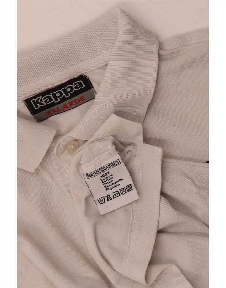 Cămașă polo pentru bărbați Kappa 2XL bumbac alb