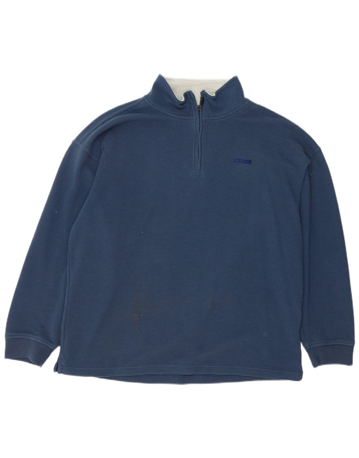 Hanorac Reebok pentru bărbați, loose fit, cu fermoar și gât, din poliester mare, albastru