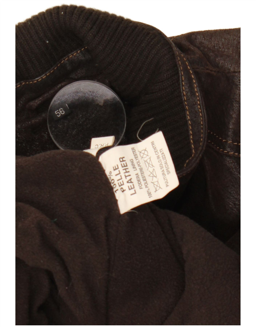 Jachetă de piele pentru bărbați VINTAGE IT 56 3XL din piele maro