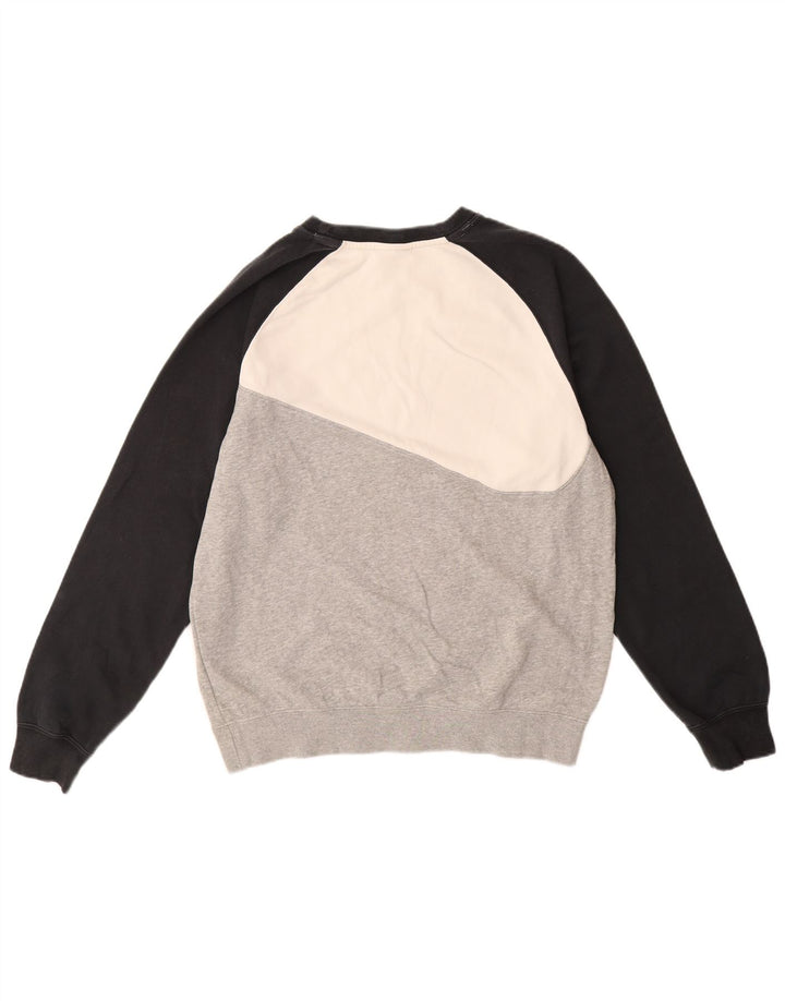 Pulover Nike pentru bărbați cu grafică, bumbac color bloc, gri mediu