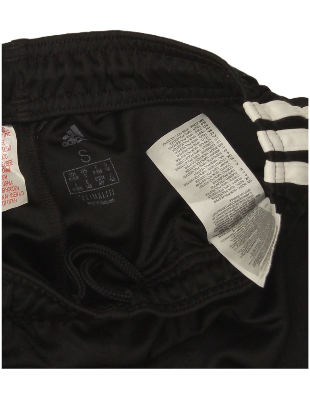 Pantaloni de trening Adidas baieti 9-10 ani poliester negru mic