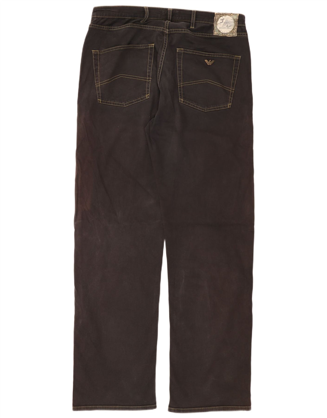 Blugi Drepți Bărbați ARMANI W36 L34 Negri