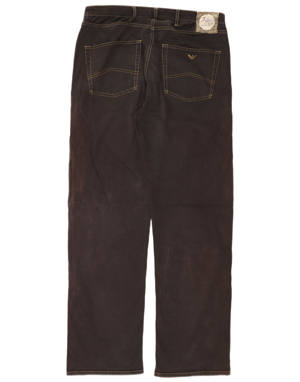 Blugi Drepți Bărbați ARMANI W36 L34 Negri