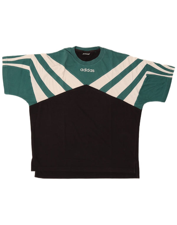 Tricou grafic Adidas pentru bărbați Top UK 42/44 Large Green Colorblock Poliester