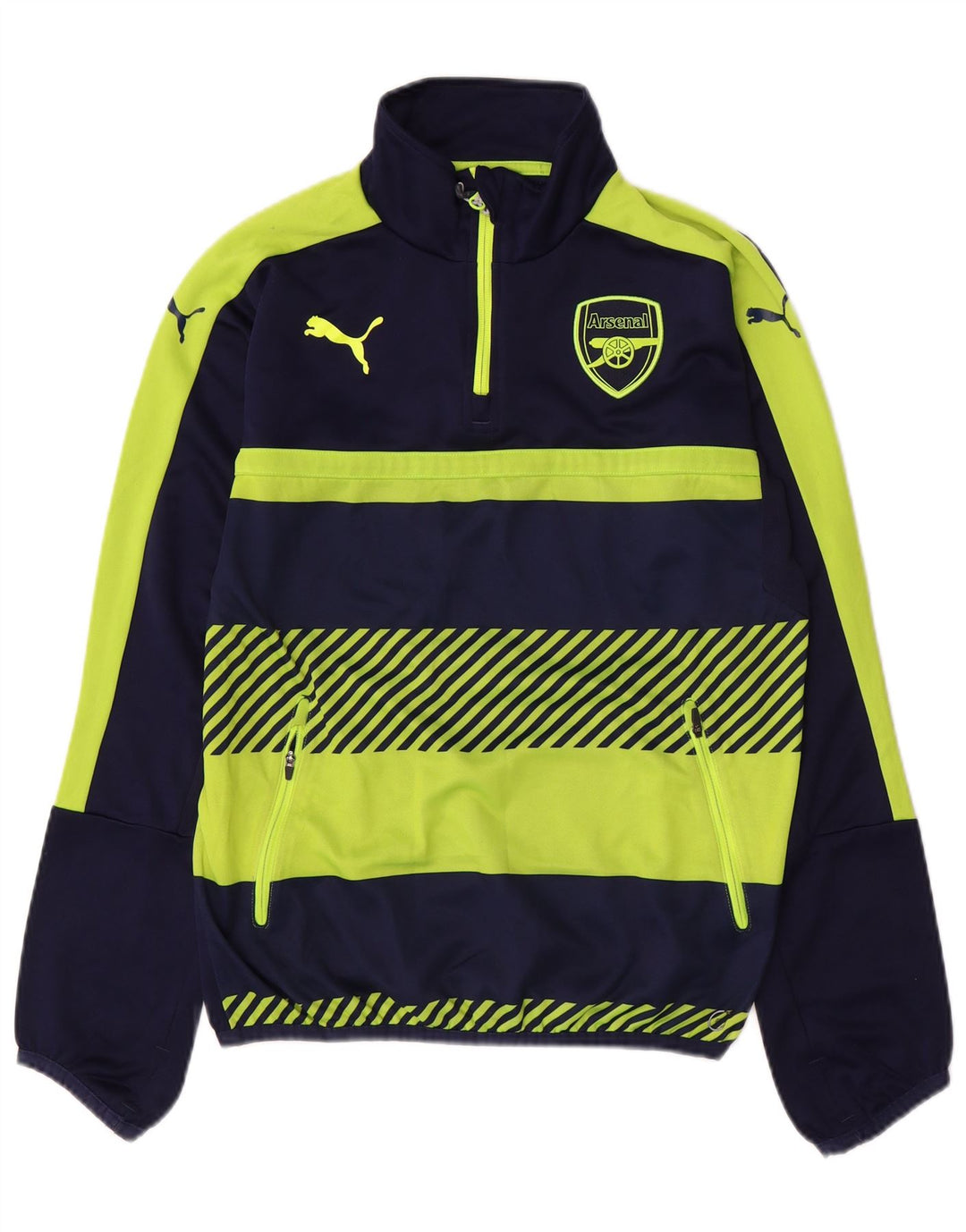 PUMA pentru bărbați Arsenal Pullover Trening Top Jacket Mic bleumarin cu dungi