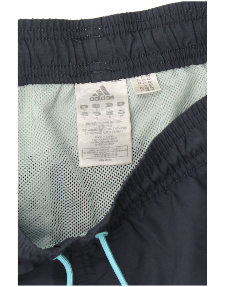 Pantaloni scurți de înot Adidas pentru bărbați, mici, bleumarin, poliamidă color bloc