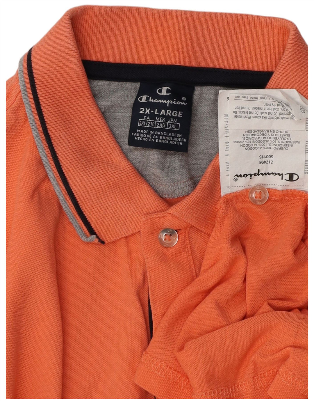 Tricou polo pentru bărbați Champion 2XL bumbac portocaliu