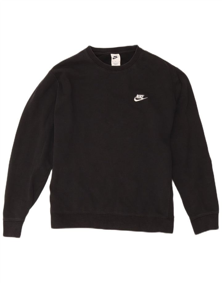 Pulover Nike pentru bărbați, bumbac mediu negru