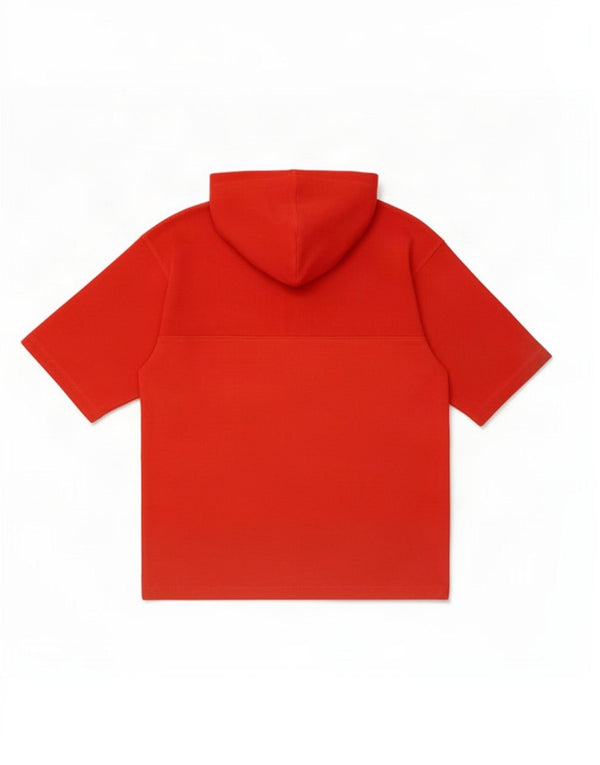 Tricou Puma pentru bărbați, cu glugă, cu fermoar, cu gât, mare, roșu, bumbac