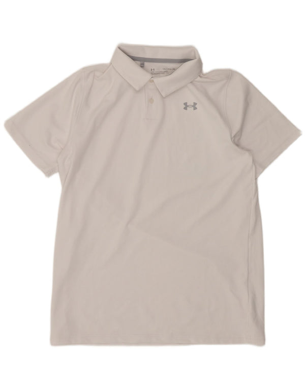 Tricou polo Under Armour pentru baieti 13-14 ani XL poliester alb
