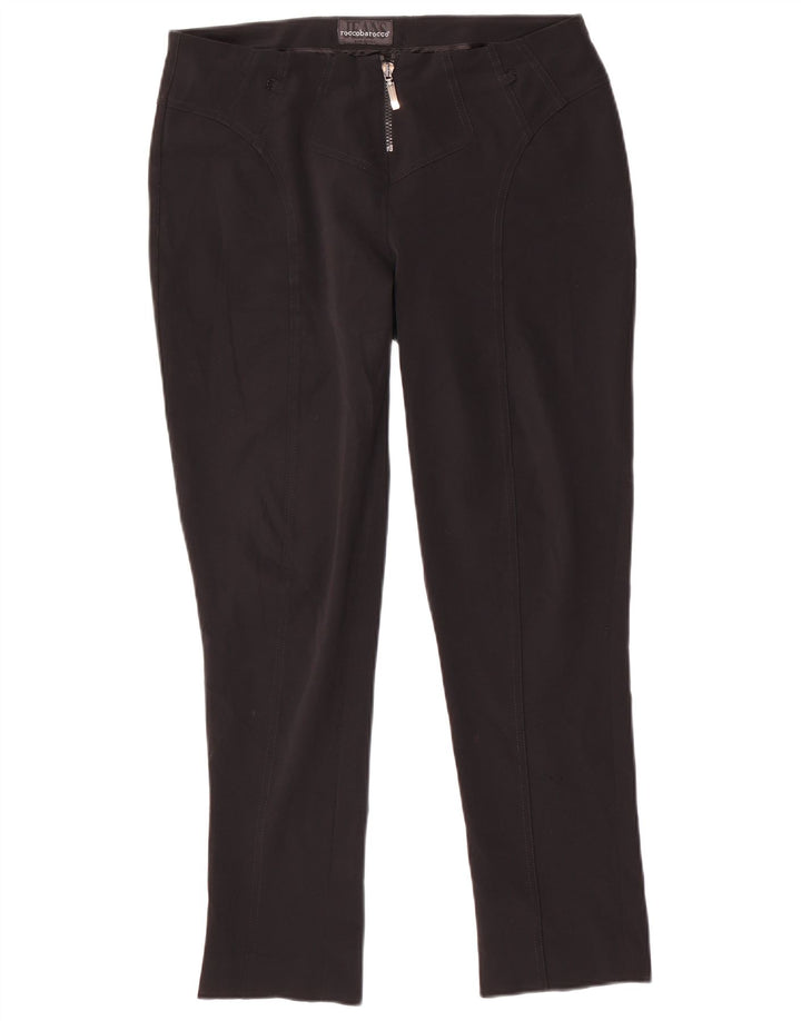 ROCCOBAROCCO Pantaloni casual subțiri pentru femei W34 L29 Negri
