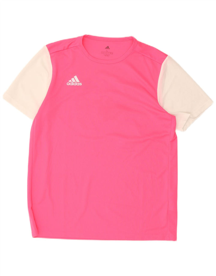 Tricou cu grafic Climalite pentru bărbați ADIDAS Top mare, roz, poliester color bloc