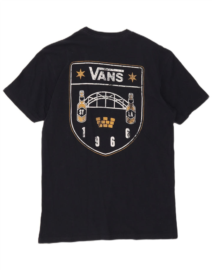 Tricou grafic Vans pentru bărbați Top mediu din bumbac bleumarin