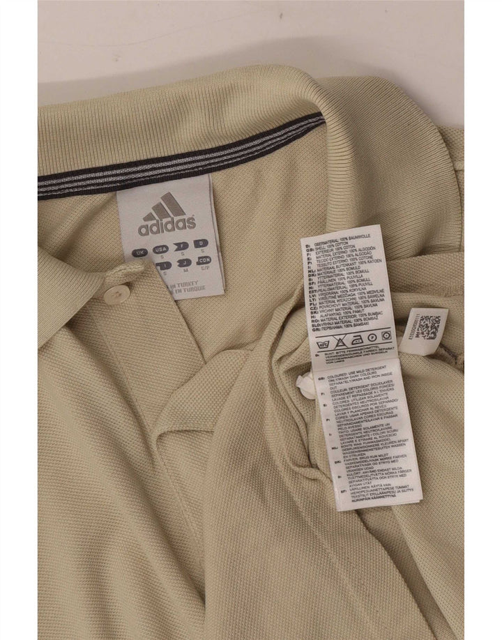 Tricou polo pentru bărbați Adidas mic, bej, bumbac