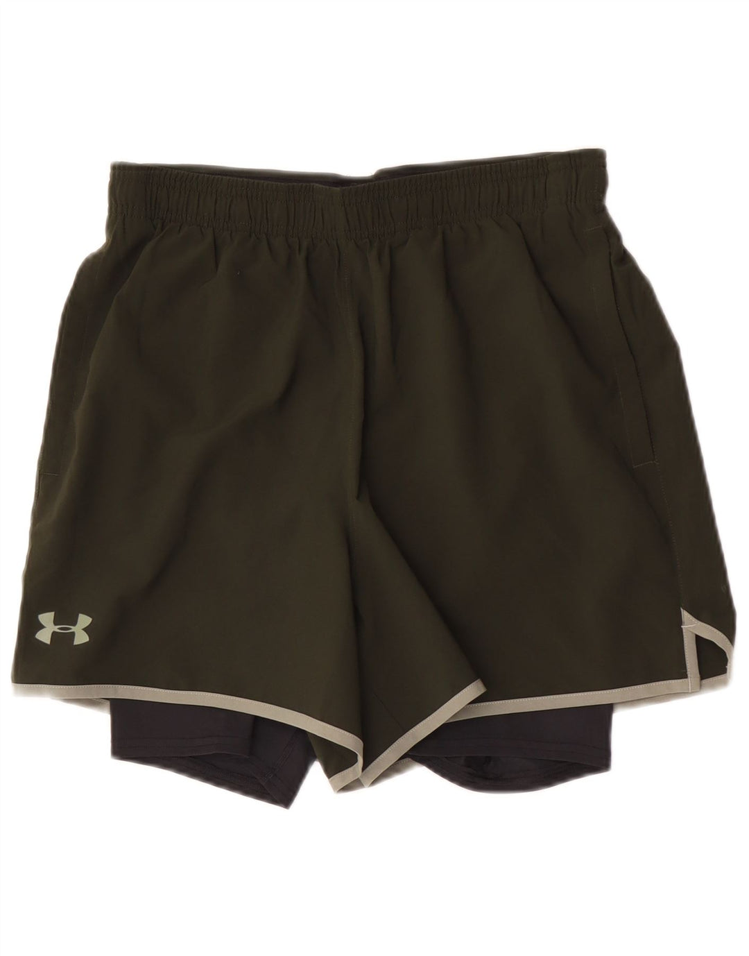Pantaloni scurți sport pentru bărbați Under Armour Heat Gear, kaki mediu