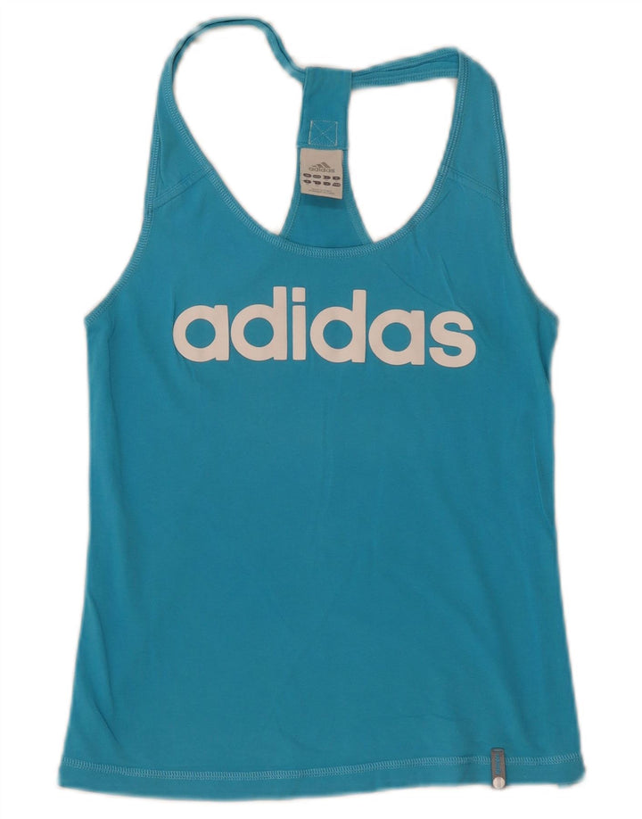 Vesta grafică pentru femei Adidas UK 12 Medium Blue