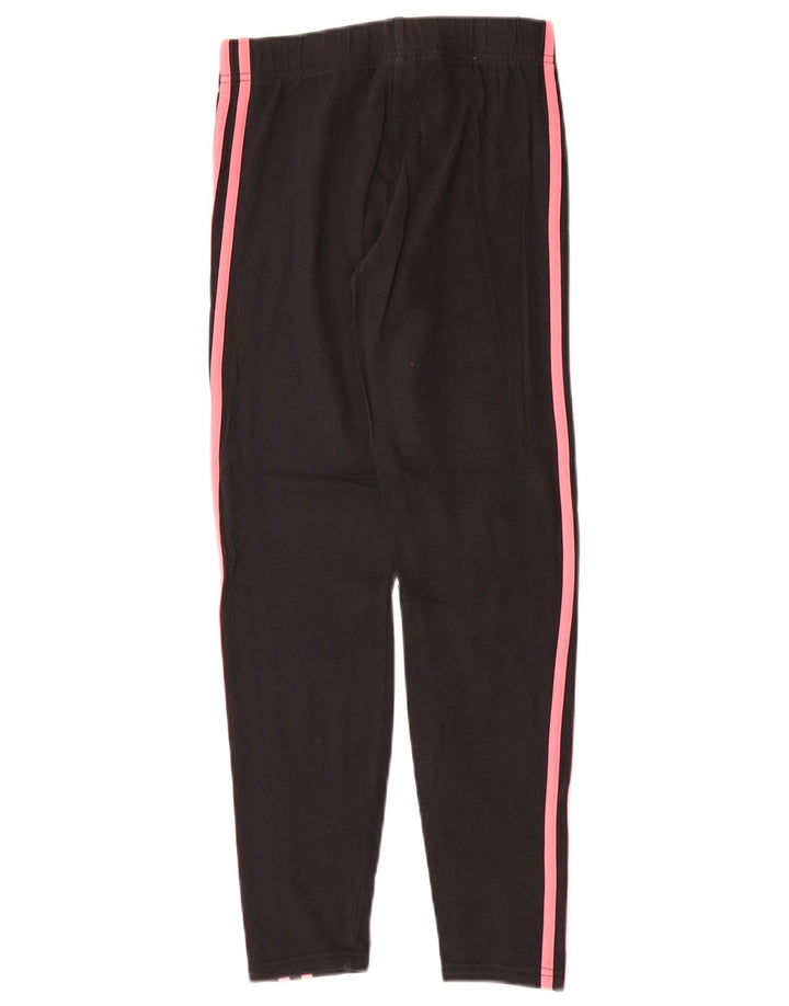 Pantaloni de trening ADIDAS fete 13-14 ani bumbac negru