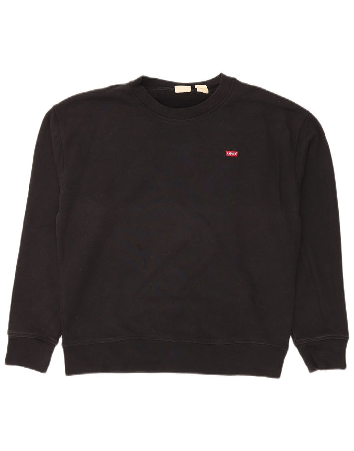 Pulover pentru damă LEVI'S, UK 14, bumbac mediu negru