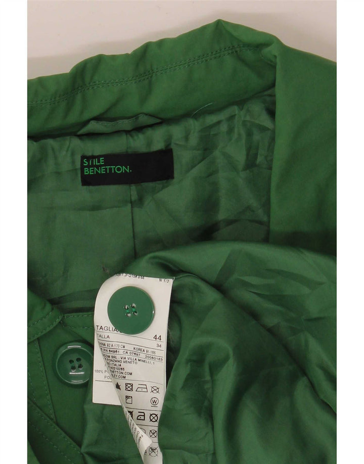 Trenci pentru femei Benetton IT 44 bumbac verde mediu