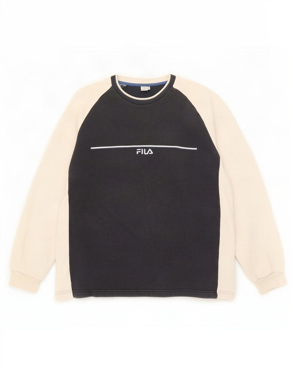 Pulover Fila pentru bărbați, IT 52/54, mare, bleumarin, color block, bumbac