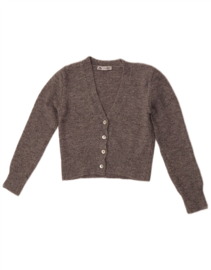 Pulover cardigan pentru femei Zara UK 8 Small Gri