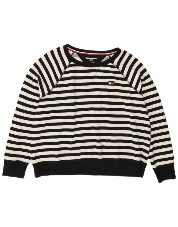 Pulover Tommy Hilfiger pentru damă, cu gât de barcă, cu dungi negru, UK 18 XL