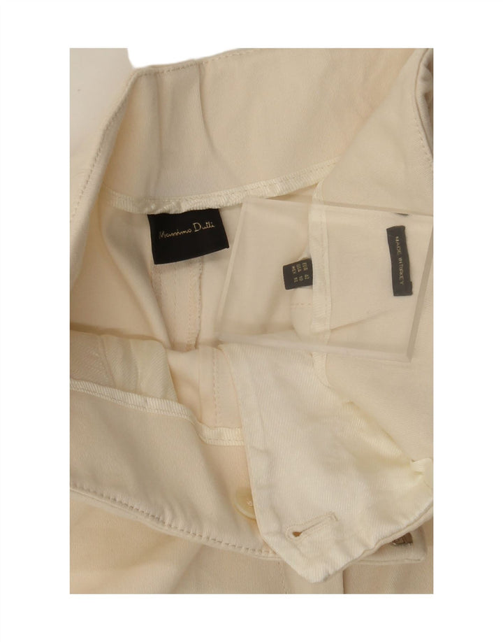 Massimo Dutti Pantaloni tăiați pentru femei EU 42 Large W30 L25 Alb