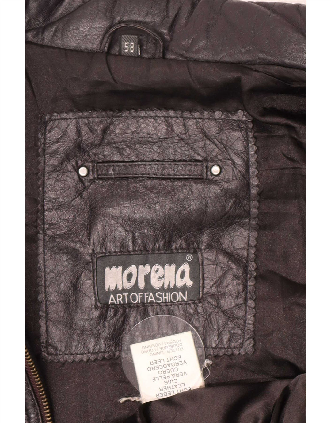Jachetă din piele pentru bărbați Morena UK 44 2XL bleumarin pentru motociclist