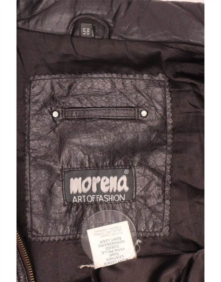 Jachetă din piele pentru bărbați Morena UK 44 2XL bleumarin pentru motociclist