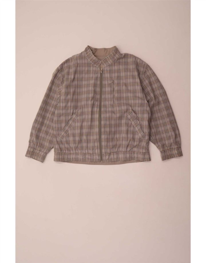 Jachetă vintage pentru bărbați reversibilă UK 40 mare, gri, poliester