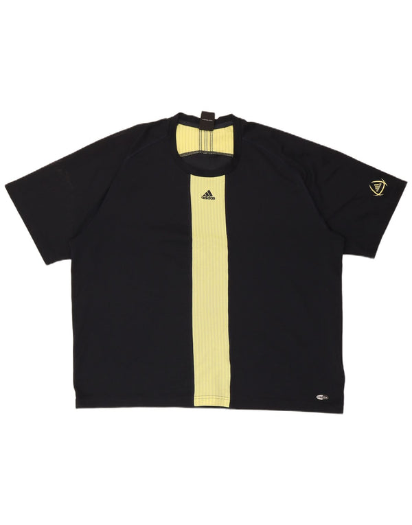 Tricou ADIDAS Climacool pentru bărbați Top 2XL, negru, poliester color bloc