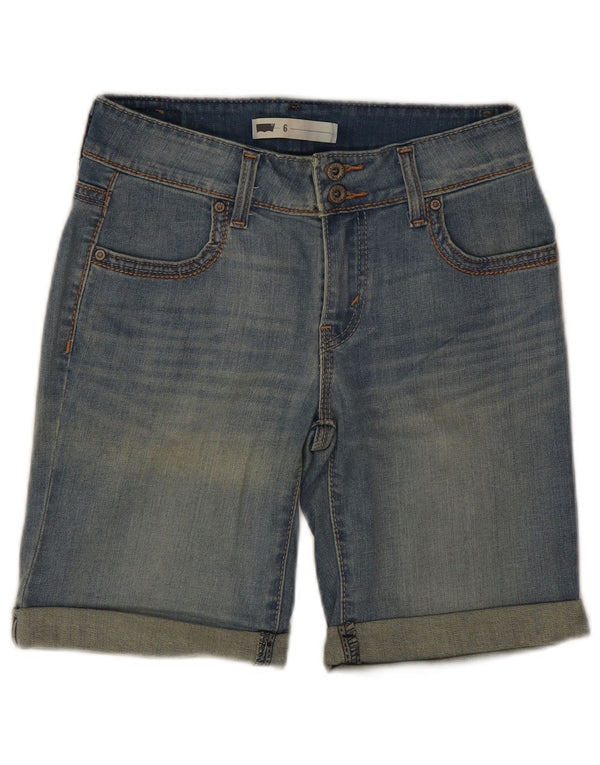 Pantaloni scurți din denim Levi's pentru femei US 6 Medium W28 Blue Bumbac